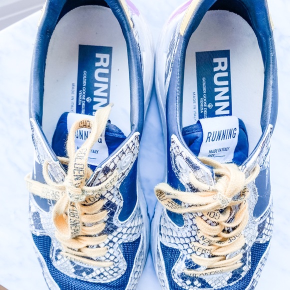 GOLDEN GOOSE ‘RUNNING SOLE’ SNEAKERS, SZ 39 - RARE SNAKE SKIN LEATHER - Picture 8 of 8